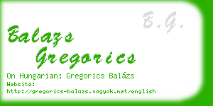 balazs gregorics business card
